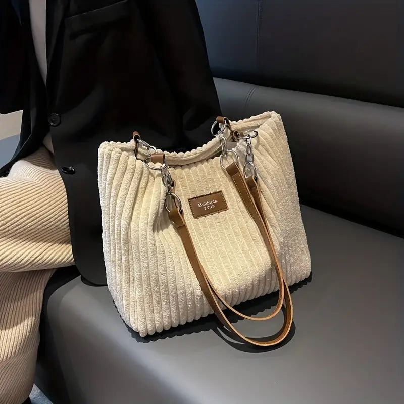Sac cabas Femme Similicuir Texturé Anse Chaîne