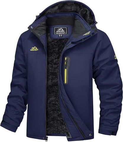 Blouson Homme Imperméable Rouge Hiver