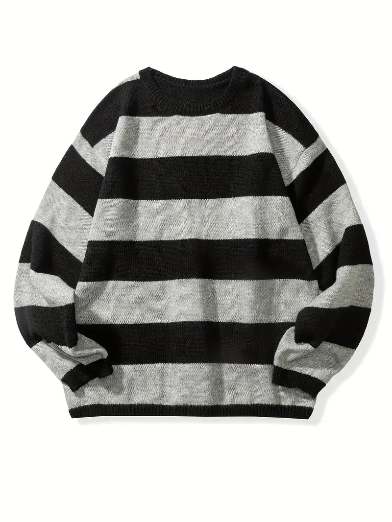 Pull Rayé Homme Classique et Confortable