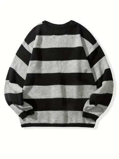 Pull Rayé Homme Classique et Confortable