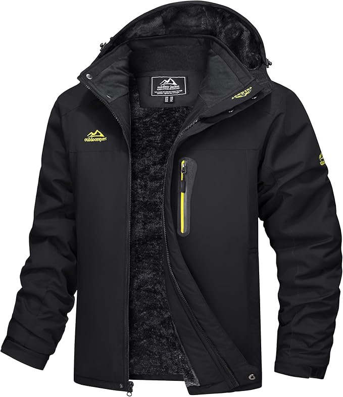 Blouson Homme Imperméable Rouge Hiver
