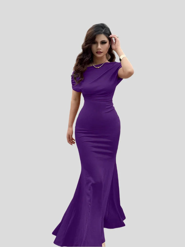 Robe de Soirée Femme Élégante avec Dos Nu
