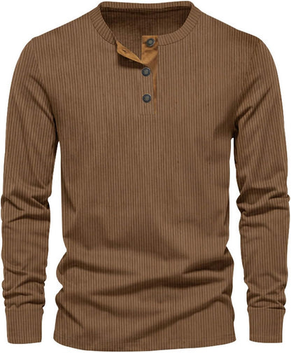T-Shirt Homme Manches Longues Coton Doux et Élégant