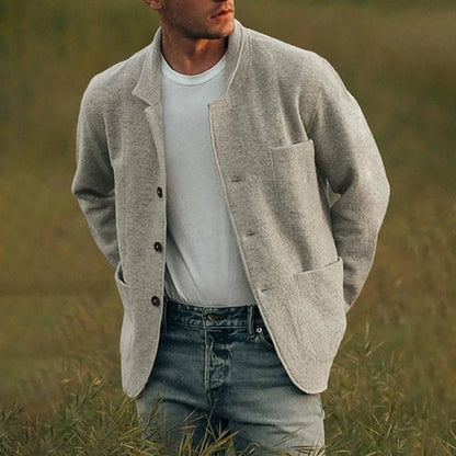 Blazer Homme Élégant à Poches avec Fermeture à Boutons - PanierRoyale
