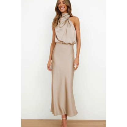 Robe Soirée Dos Nu Femme Taille Midi Élégante
