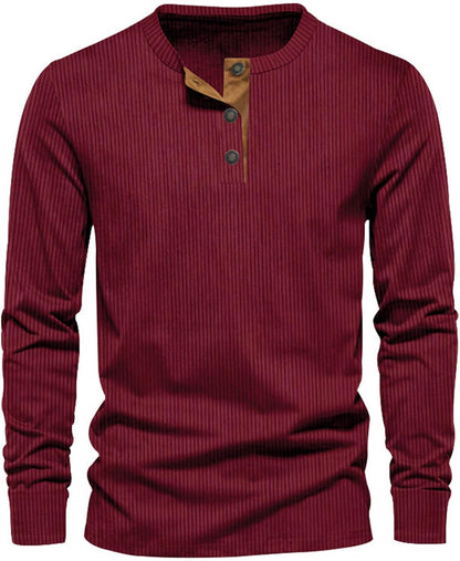 T-Shirt Homme Manches Longues Coton Doux et Élégant