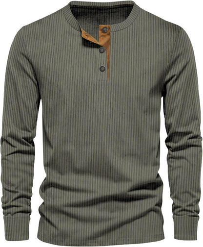 T-Shirt Homme Manches Longues Coton Doux et Élégant