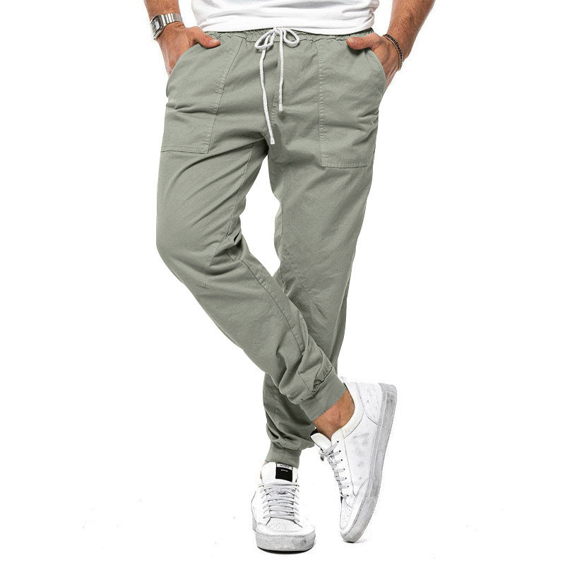 Pantalon Homme Décontracté Noir Uni
