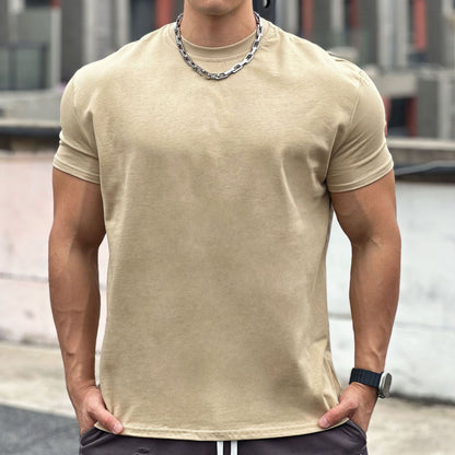 T-Shirt Homme Sport Coton Manches Courtes Respirant