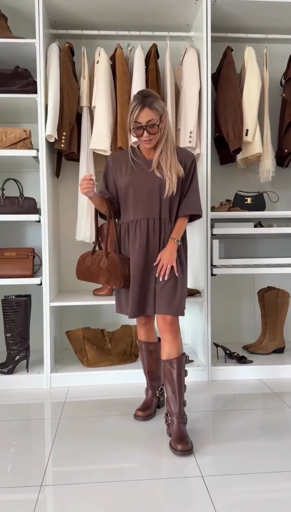 Robe courte Femme Fluide Manches courtes Coupe ample