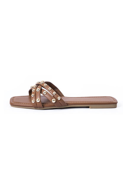 Sandales Tendances à Boucles Métalliques