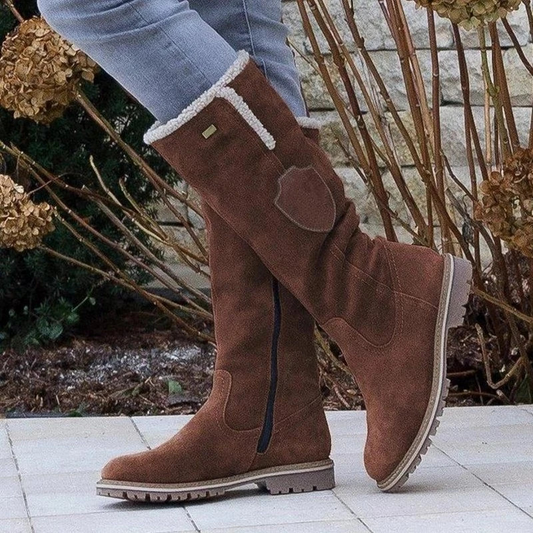 Bottes mi-mollet Élégantes à Talon Bas - PanierRoyale
