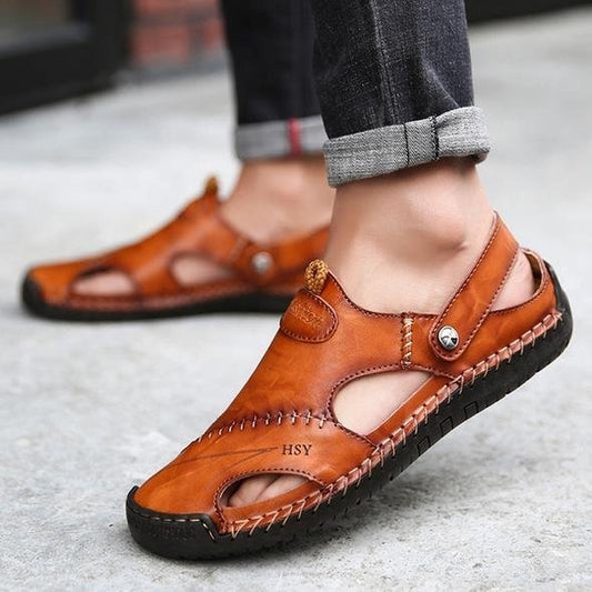 Sandales Homme Cuir Souple et Respirant - BerlinGlamour