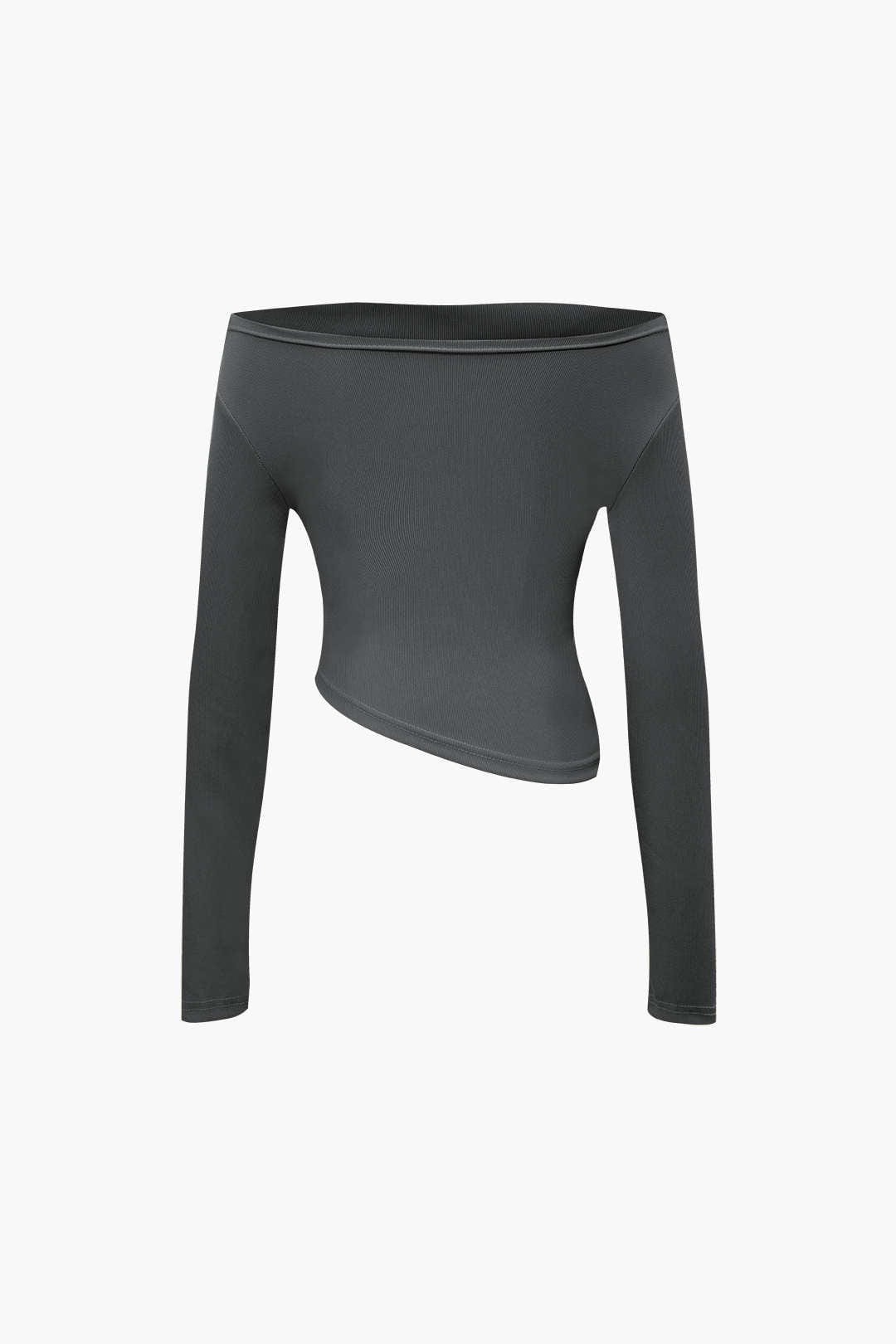 Ensemble Deux Pièces Élégant Asymétrique et Pantalon Large