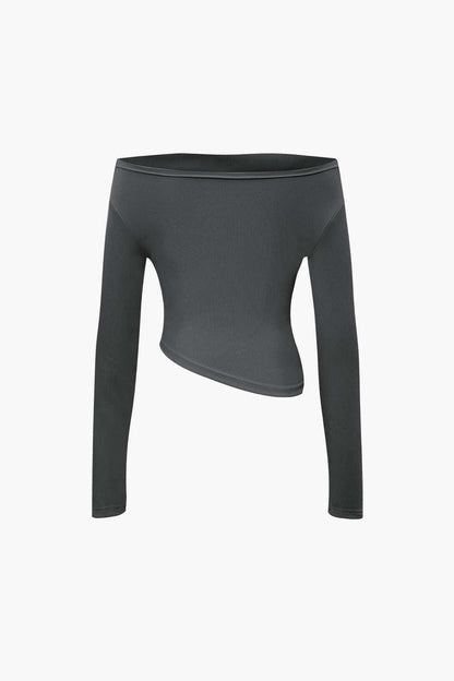 Ensemble Deux Pièces Élégant Asymétrique et Pantalon Large