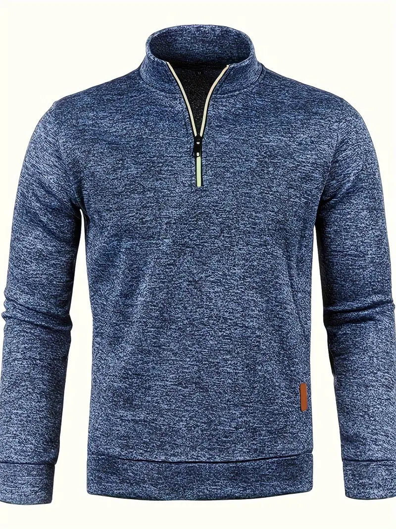 Pull à Manches Longues et Fermeture Éclair Doux