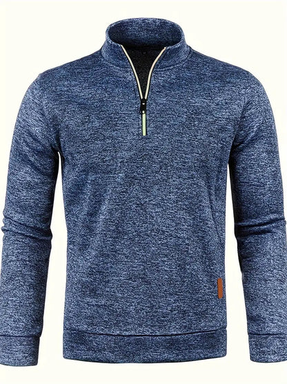Pull à Manches Longues et Fermeture Éclair Doux