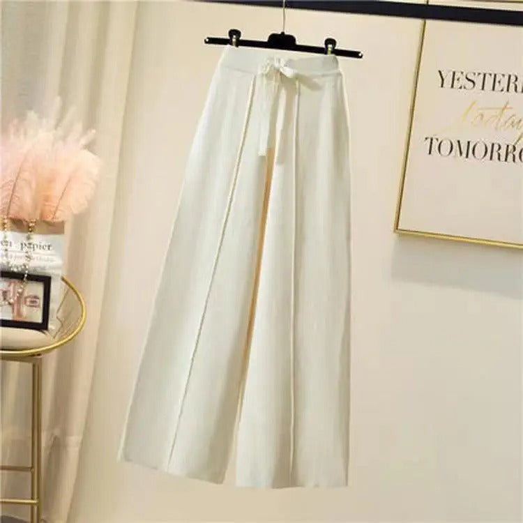 Pantalon Élastique Femme Brun Stretch Confortable