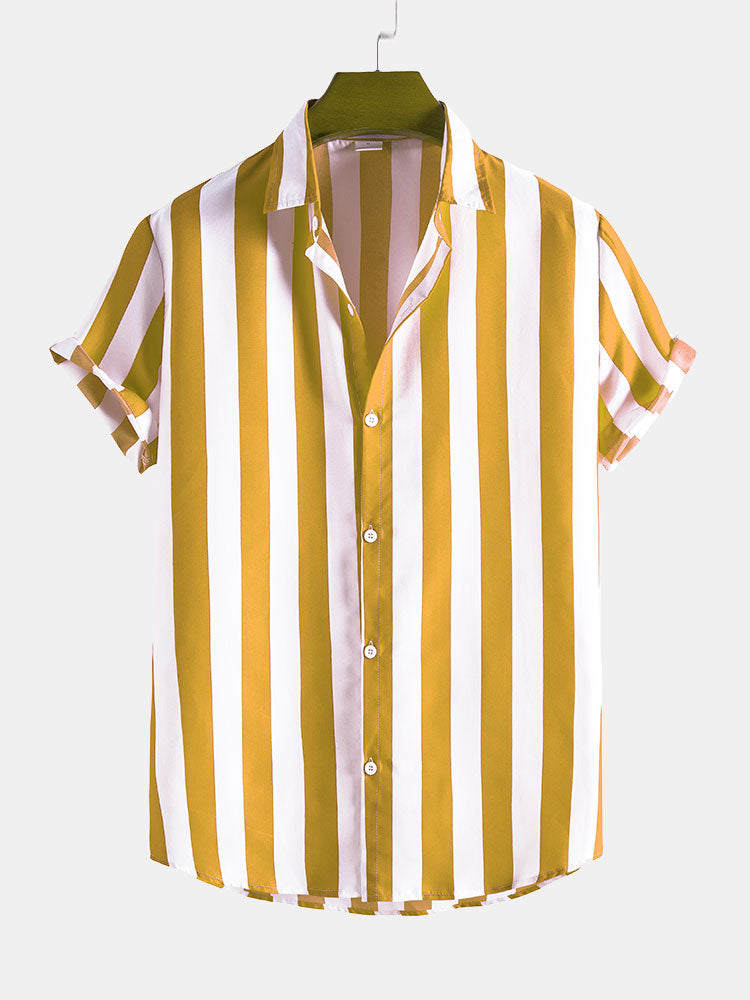 Chemise Homme à Rayures Fines et Élégante - PanierRoyale
