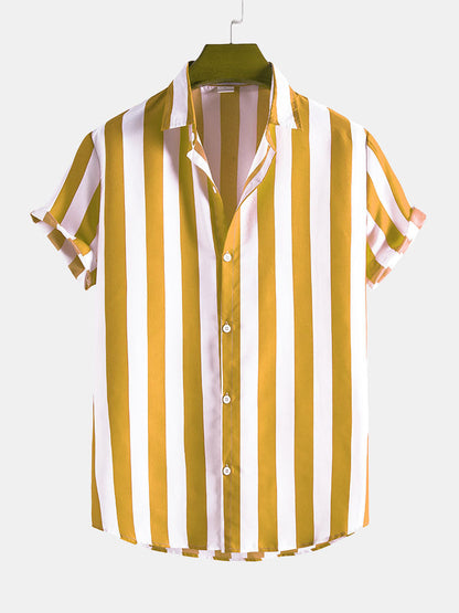 Chemise Homme à Rayures Fines et Élégante - PanierRoyale