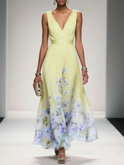 Robe Fleurs Été pour Mariage Féminine