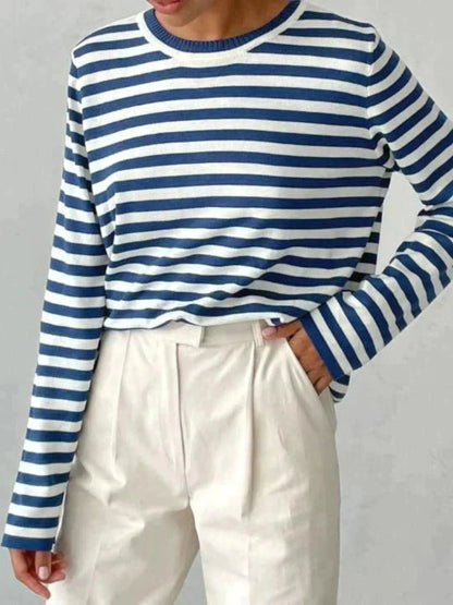 Pull Tricot Rayé Féminin