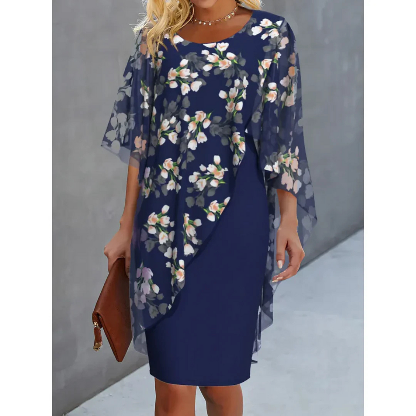 Robe Femme Élégante Imprimé Fleur Soirée - luxestyle