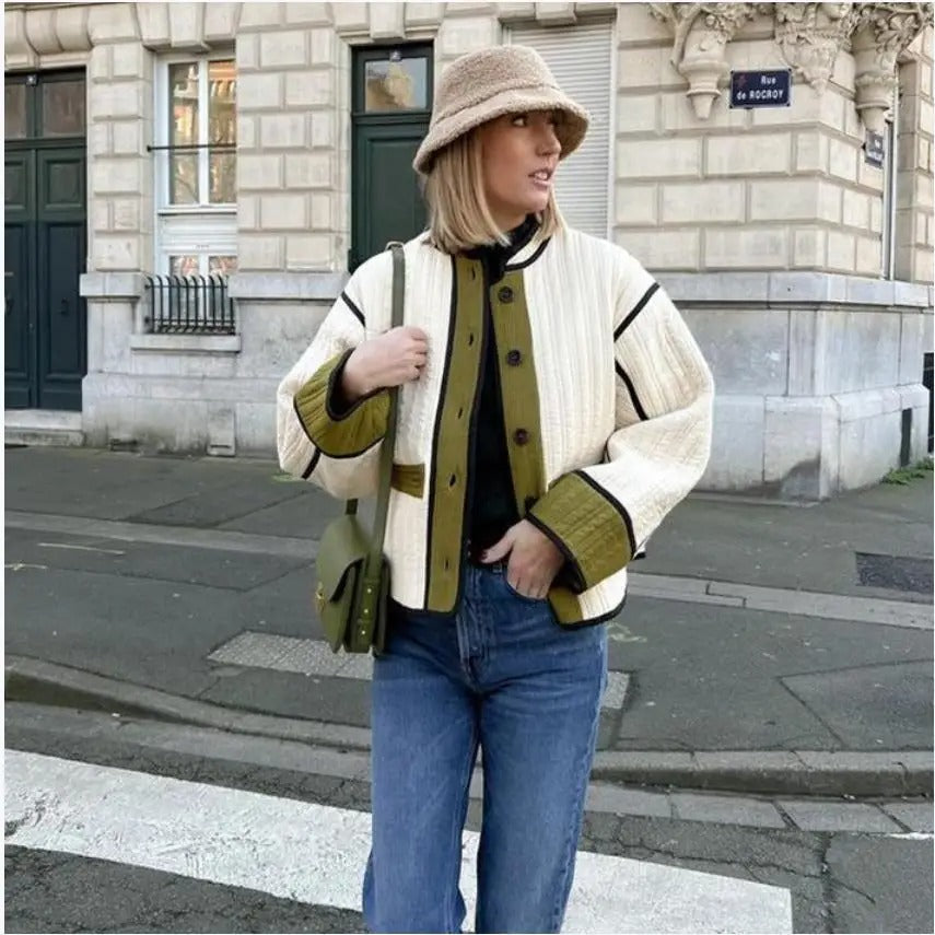 Veste Doudoune Matelassée Colorée Féminine - PanierRoyale