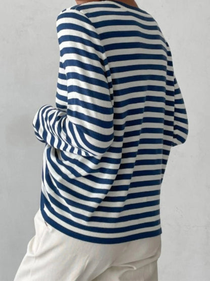 Pull Tricot Rayé Féminin
