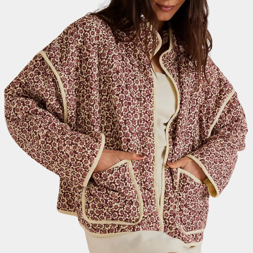 Veste d'Hiver avec Motifs Floraux - vue 2