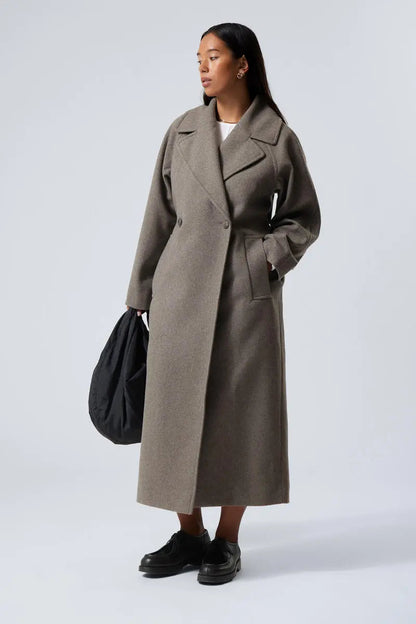 Emilia | Langer Wollmantel im Oversize-Stil Zendoo.de
