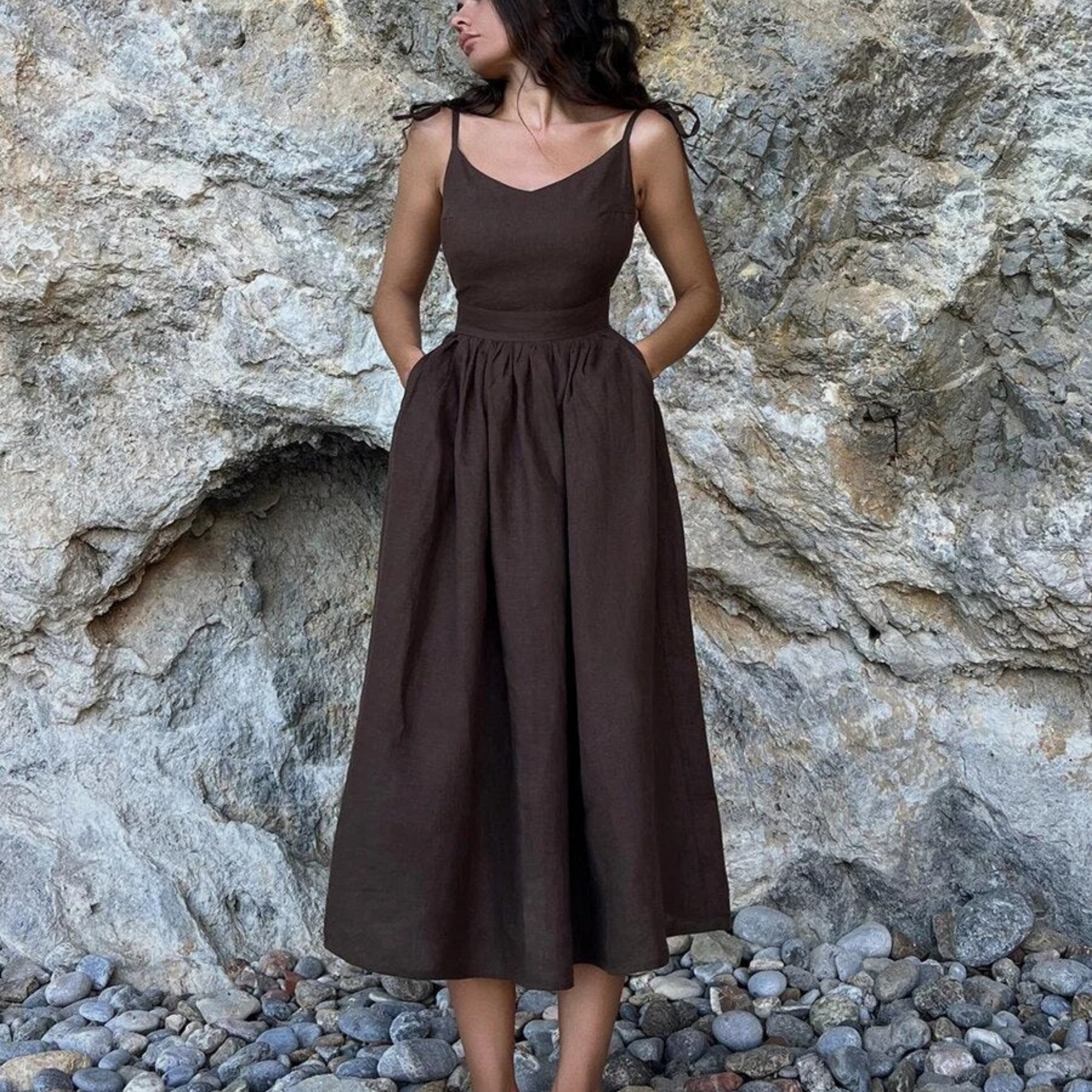 Robe Femme Élégante Longue Fluidité Confortable - luxestyle