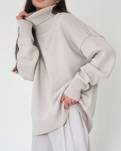 Pull Femme Grande Taille Col Montant Détente