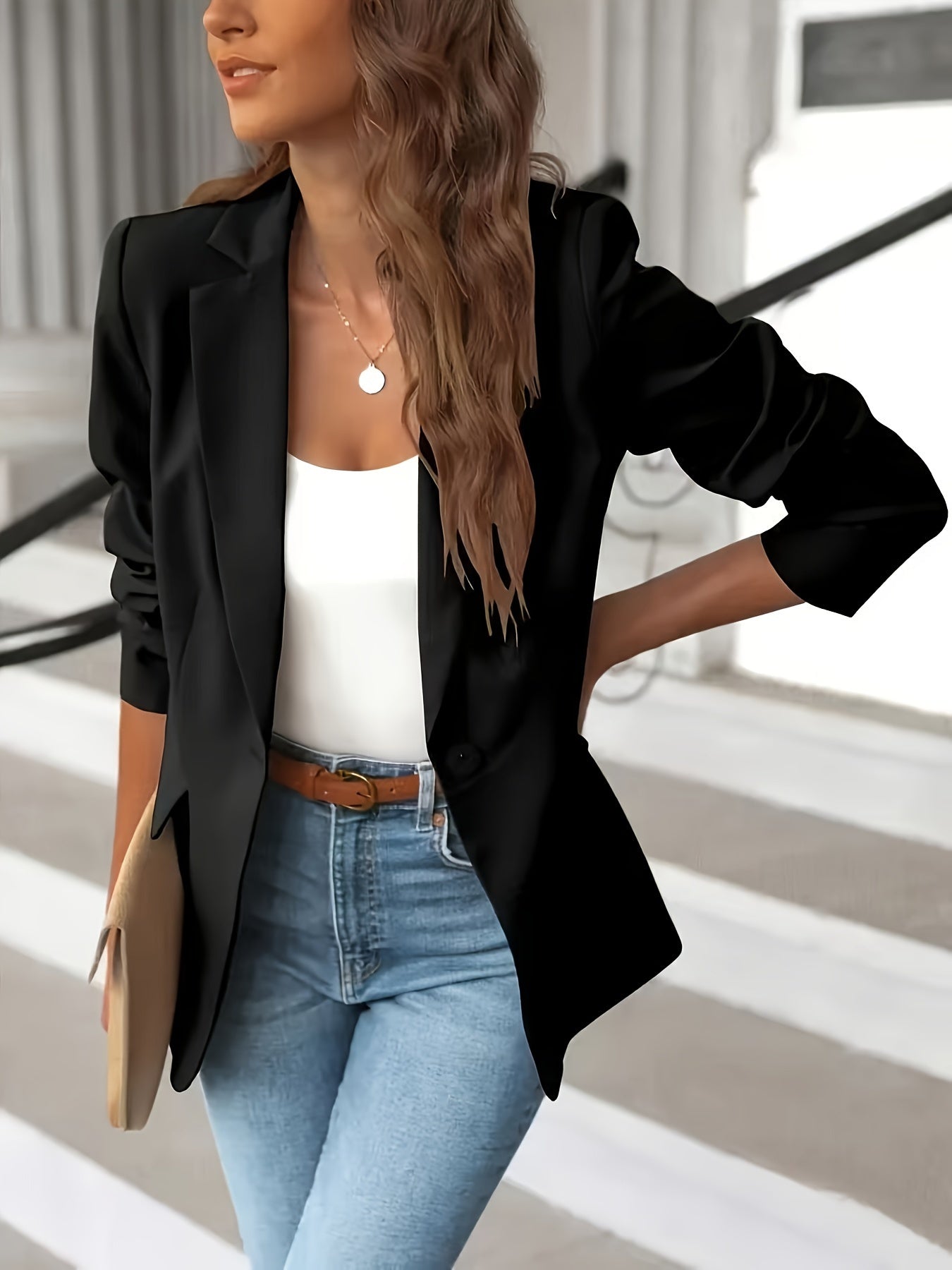 Blazer Femme Tailleur Chic pour Look Décontracté