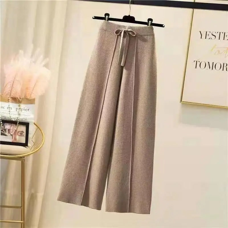 Pantalon Élastique Femme Brun Stretch Confortable - PanierRoyale