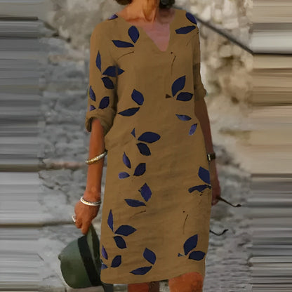 Robe Été Femme Florale Courte Manches pour Femmes