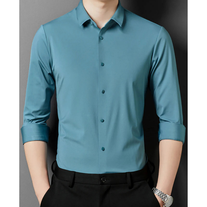Chemise Homme Slim Fit Manches Longues Col Boutonné