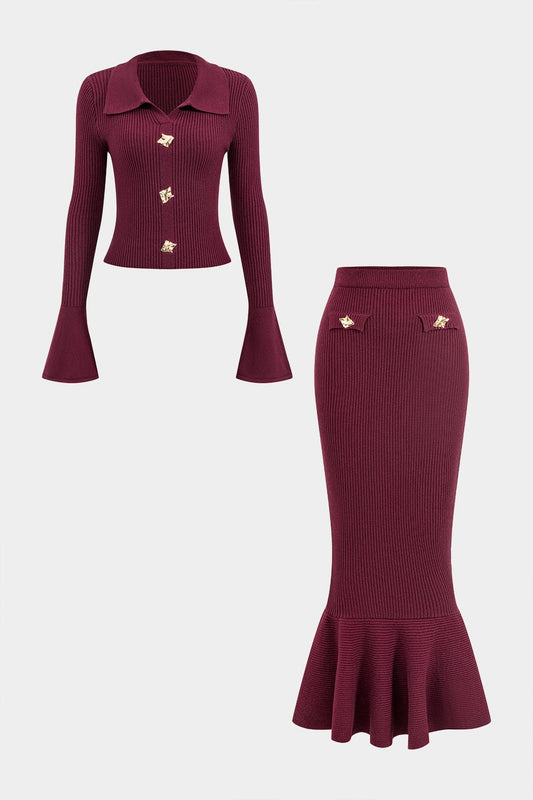 Ensemble de Deux-Pièces Élégant avec Volants pour Femme - BerlinGlamour