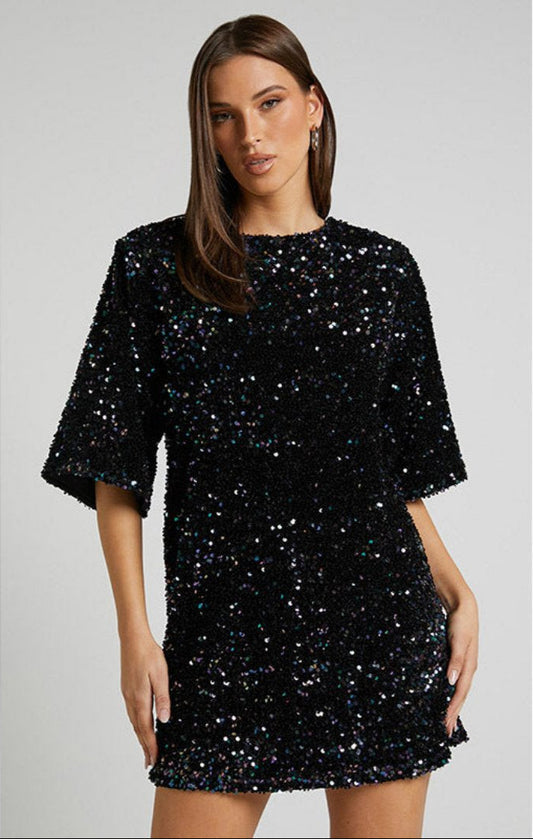 Robe de Cocktail Pailletée Chic pour Femmes - PanierRoyale