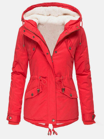 Veste Parka Femme Hivernale Étanche et Chaude avec Capuchon