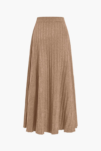 Robe Mi-Longue Élastique Plissée Féminine
