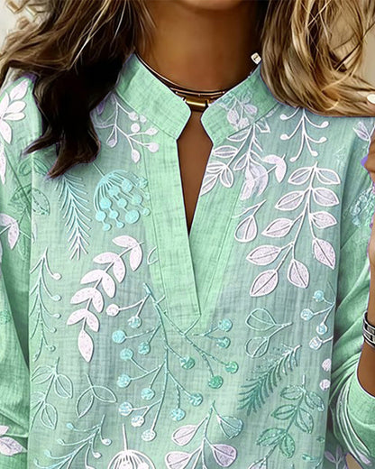 Chemisier Femme Fluidité Col V Imprimé Floral Coupe Élégante