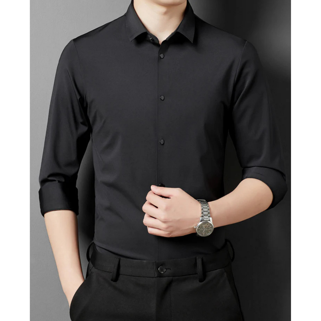 Chemise Homme Slim Fit Manches Longues Col Boutonné