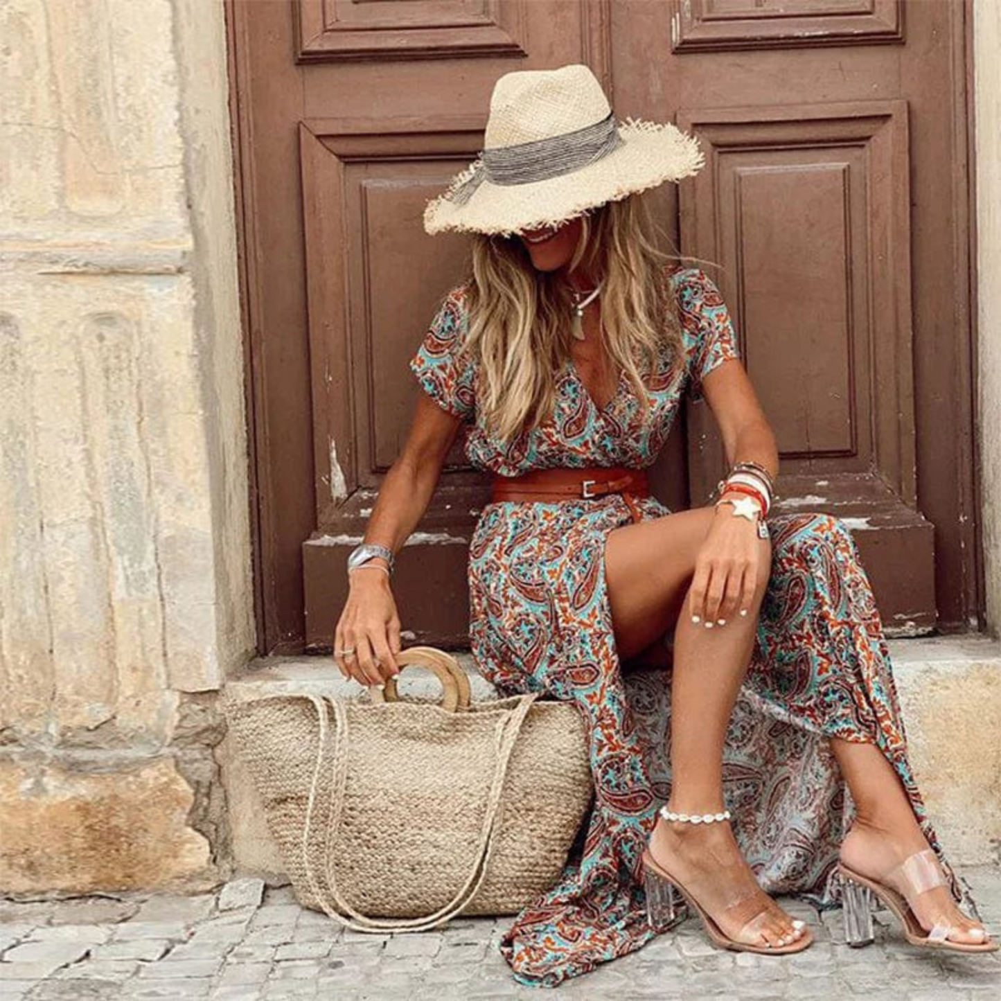 Robe Féminine Longue Fluide Élégante - luxestyle