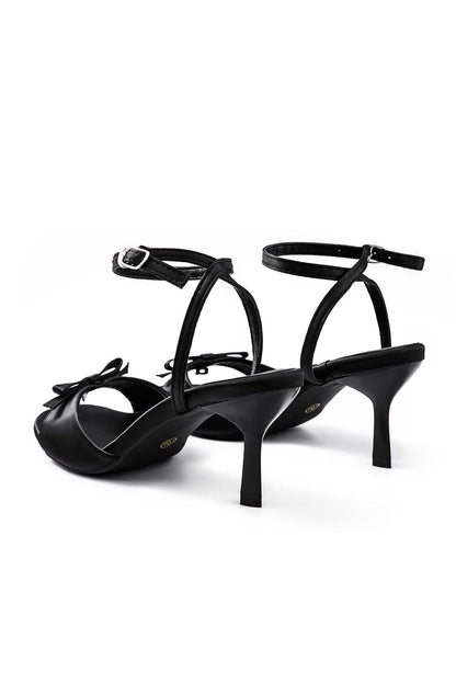 Sandales à Talons Noires Élégantes pour Femmes