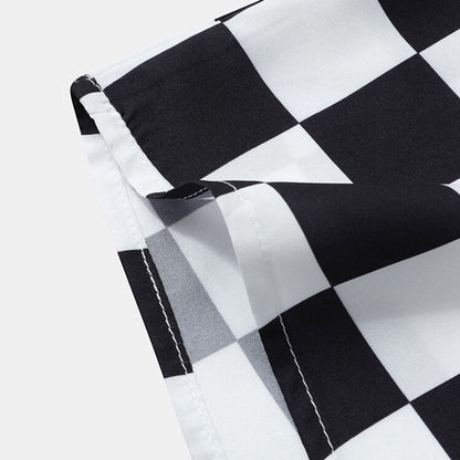Chemise Homme Manches Courtes Carreaux Polyvalente