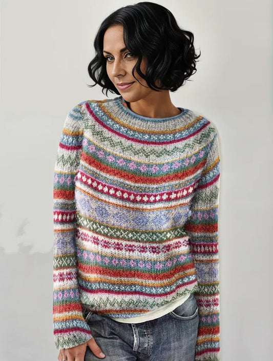 Pull femme en laine douce et colorée - PanierRoyale