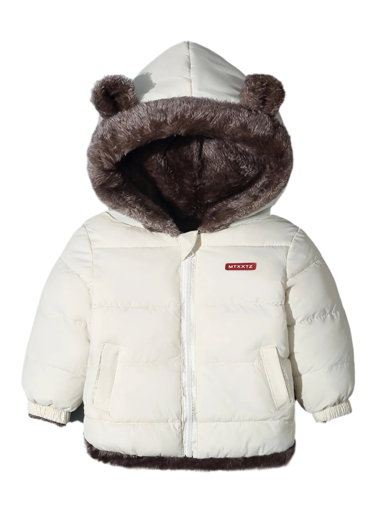 Veste Enfant Hiver Doublée Fourrure Synthétique Noir