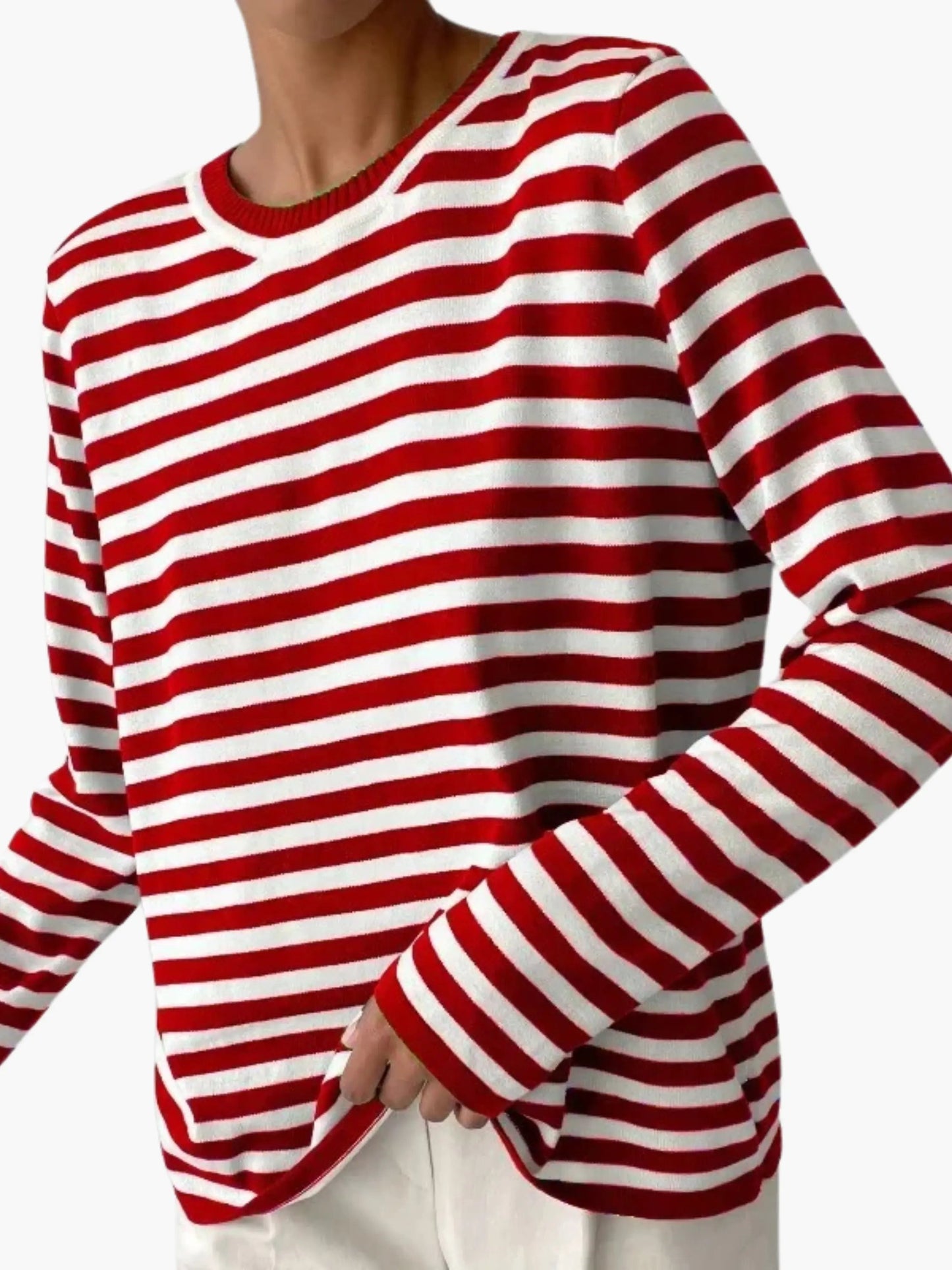 Pull Tricot Rayé Féminin