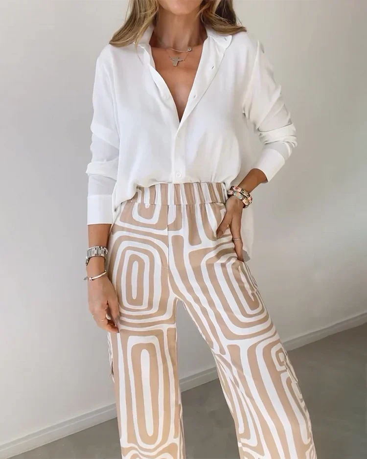 Pantalon Femme Taille Haute Élastique avec Ceinture